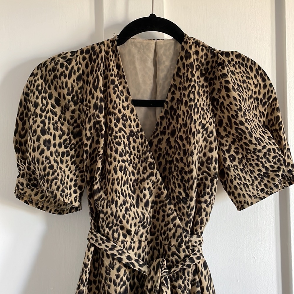 Leopard print wrap dress